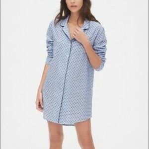 OVE by GAP | Polka Dot Pajama Shirt Dress Small